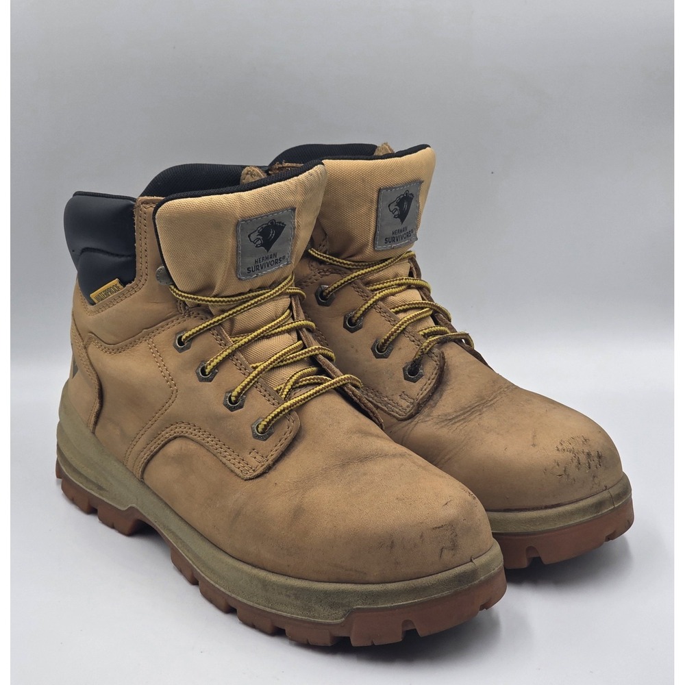 Herman Survivors Grizzly Steel Toe Work Boots Mens 9.5W Waterproof Leather Safet